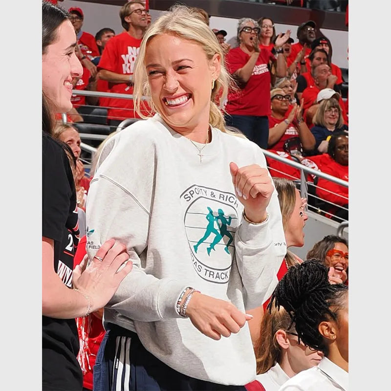 WNBA Playoff Sophie Cunningham Sweatshirt Sweatshirt unisex detail view 3 | Dash Racegear — WNBA Playoff Grey Sweatshirt Worn by Sophie Cunningham