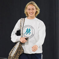 WNBA Playoff Sophie Cunningham Sweatshirt Sweatshirt unisex front product view | Dash Racegear — WNBA Playoff Grey Sweatshirt Featuring Sophie Cunningham