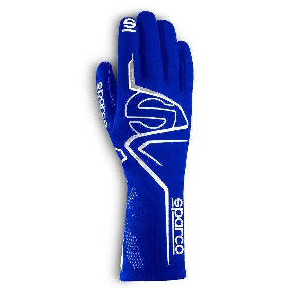 Sparco Lap Race Gloves - Blue / White, Large | DASH RACEGEAR