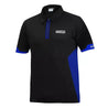 Sparco Polo Zip New desinged T - shirt - Black / Blue - XXLarge