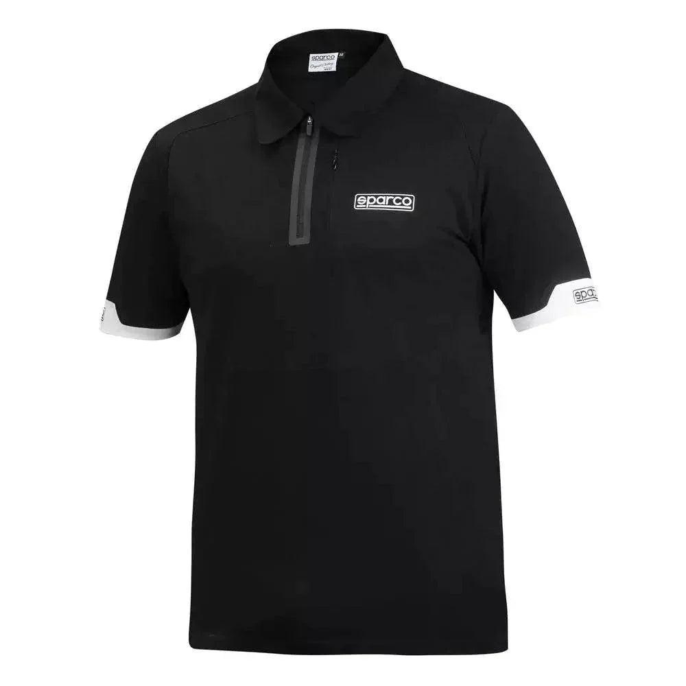 Sparco Polo Zip New desinged T - shirt - Black / Black - XXLarge