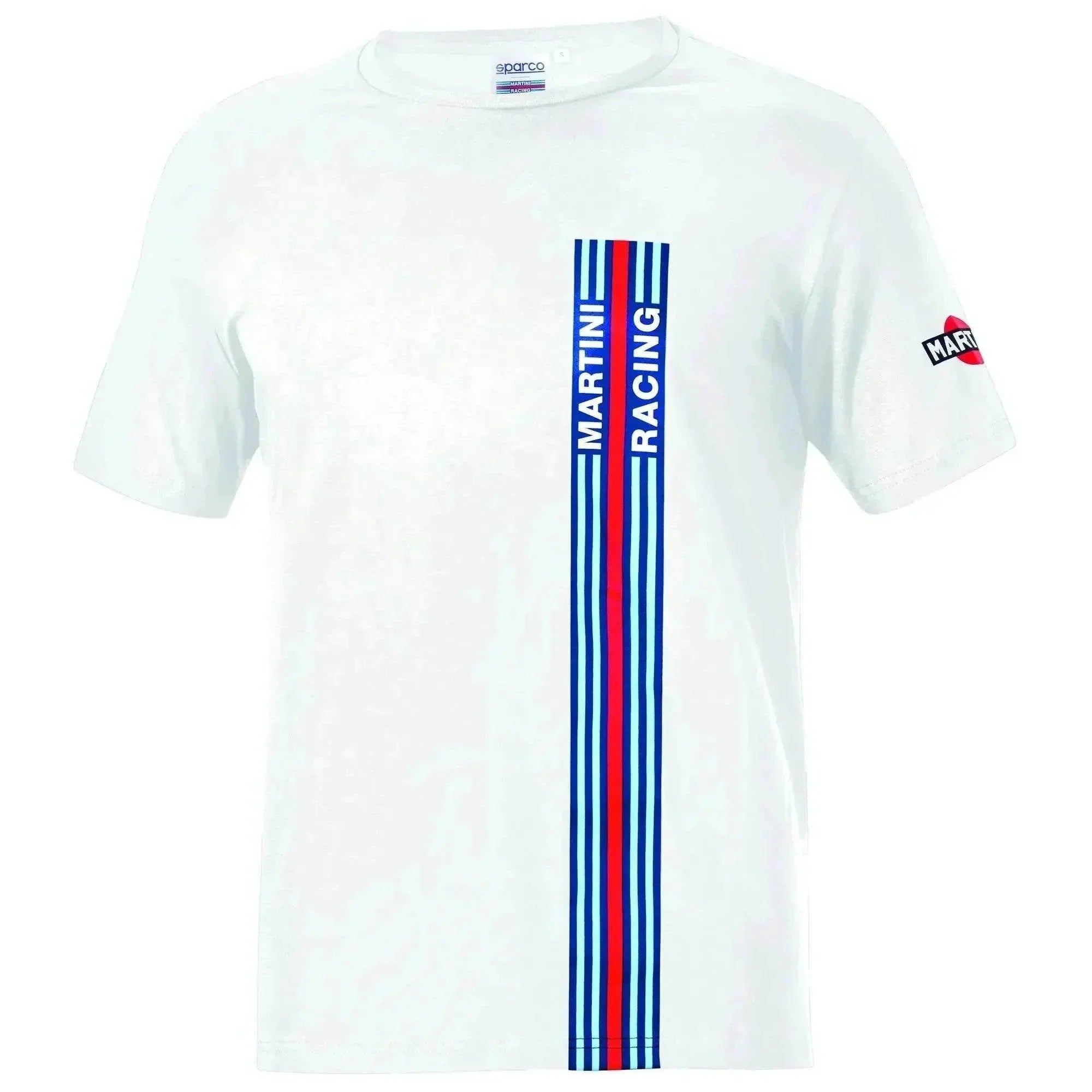 Sparco T - Shirt Big Stripes Martini Racing - White - XX - Large - Men's