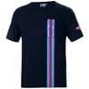 Sparco T - Shirt Big Stripes Martini Racing - Navy Blue - XX - Large - Men's