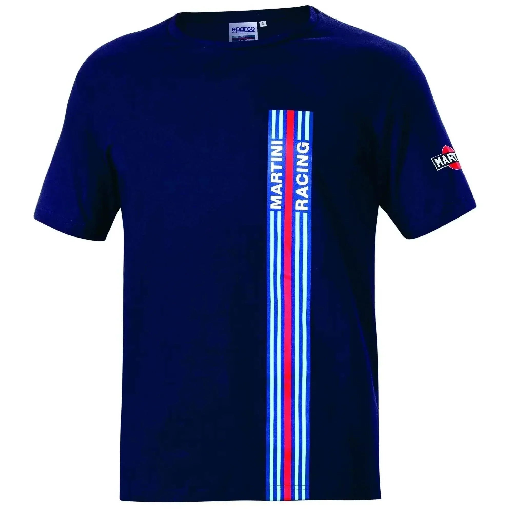 Sparco T - Shirt Big Stripes Martini Racing - Blue - XX - Large - Men's