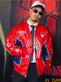 Cristian Andres Spider-Man Jacket Jacket unisex detail view 3 | Dash Racegear — Cristian Andres Spider-Man Brand New Day Premiere leather jacket crafted for premium comfort and versatile casual fashion.