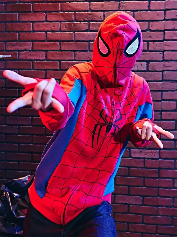 Hot Topic Spiderman Hoodie Hoodie unisex detail view 5 | Dash Racegear — Our Universe Spider-Man hoodie showcasing premium comfort with bold superhero-inspired styling and timeless appeal.