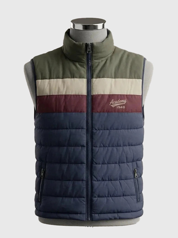 Spider-Man Brand New Day Peter Parker Puffer Vest Vest unisex detail view 4 | Dash Racegear — Multicolor puffer vest designed with Peter Parker Spider-Man movie inspiration for effortless casual style and lasting comfort.