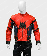 Spider-Man Homecoming Jacket Jacket unisex front product view | Dash Racegear — Spider-Man Homecoming Slimfit Leather Jacket