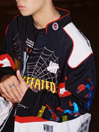 Undefeated x Spider-Man FW26 Varsity Jacket Varsity Jacket unisex detail view 3 | Dash Racegear — Undefeated x Spider-Man cotton varsity jacket blending premium craftsmanship with modern everyday streetwear appeal.