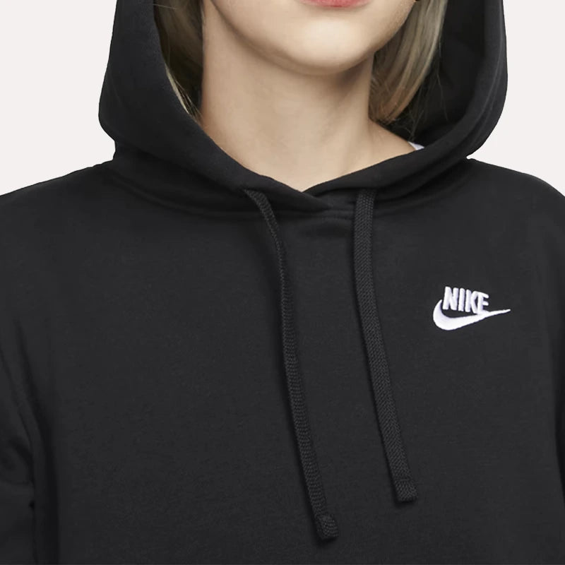 Black Nike Sportswear Club Hoodie Hoodie unisex detail view 3 | Dash Racegear — Street Style Staple – Black Nike Sportswear Hoodie