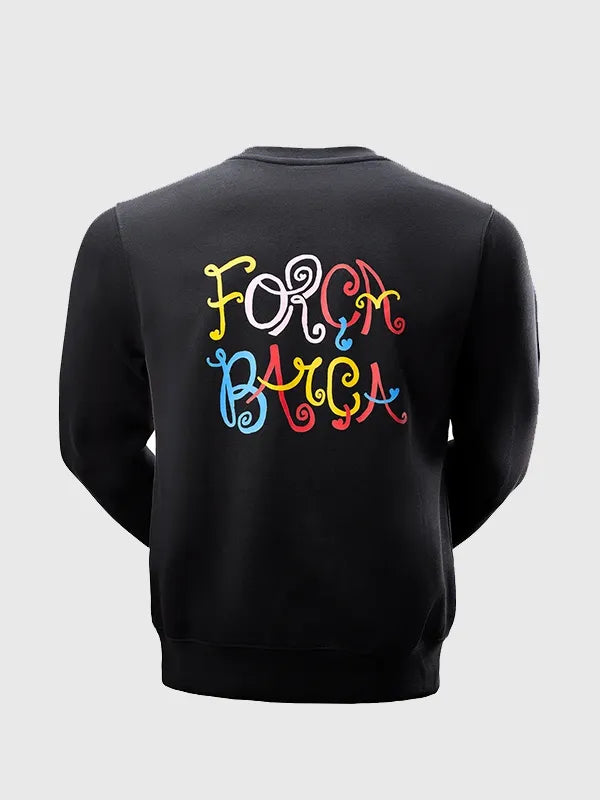 FC Barcelona x Olivia Rodrigo x Spotify Crewneck sweatshirt Sweatshirt unisex detail view 2 | Dash Racegear — Black 2026 Nike FC Barcelona Spotify x Olivia Rodrigo crewneck sweatshirt, soft fleece unisex fit for casual everyday comfort
