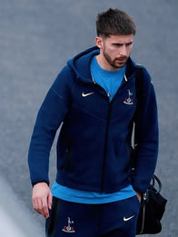 Spurs 2025/26 T90 Tech Fleece Hoodie Hoodie unisex detail view 4 | Dash Racegear — Nike Tottenham Spurs FC navy T90 Tech Fleece hoodie 2025/26, perfect for casual layering or game day.