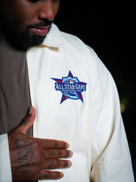 Starter MLB 2026 All-Star Game Full-Zip Jacket Jacket unisex detail view 2 | Dash Racegear — Starter MLB All-Star Game off-white jacket offering premium comfort and a clean contemporary silhouette.