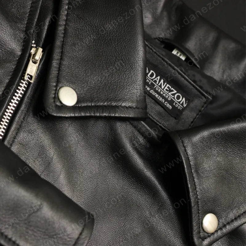 Arrow Oliver Queen Black Motorcycle Jacket Biker Jacket unisex detail view 2 | Dash Racegear — Arrow Oliver Queen Black Leather Jacket