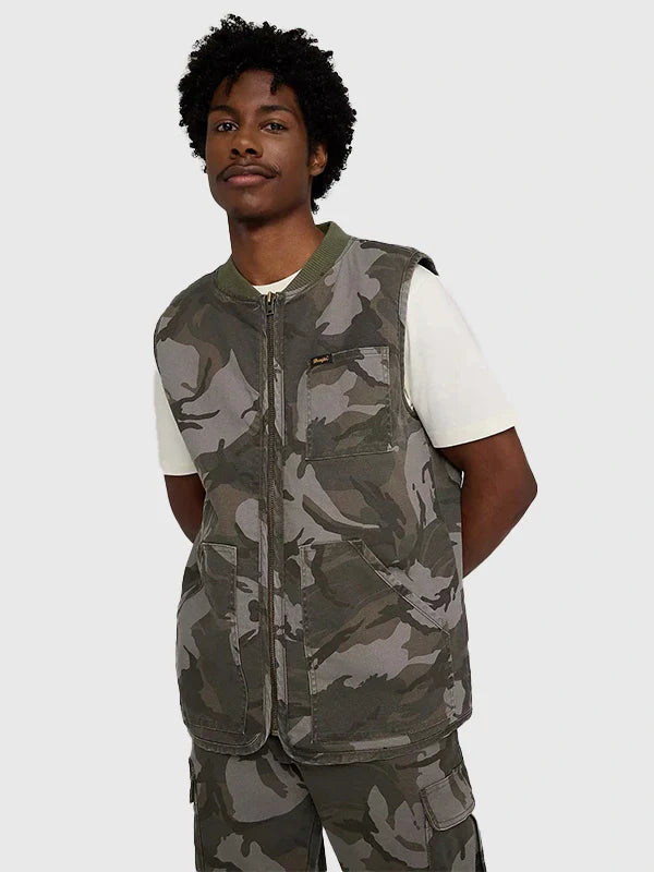 Stranger Things Wrangler Camo Vest Vest unisex detail view 3 | Dash Racegear — This Wrangler x Stranger Things S05 Camo Vest offers bold pattern appeal fans enjoy wearing daily.