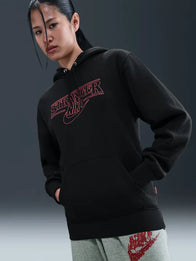 Nike x Stranger Things Hoodie Hoodie unisex detail view 5 | Dash Racegear — Nike Stranger Things 1980s-inspired black pullover hoodie with graphic detailing, great for daily wear and fan merchandise collections.