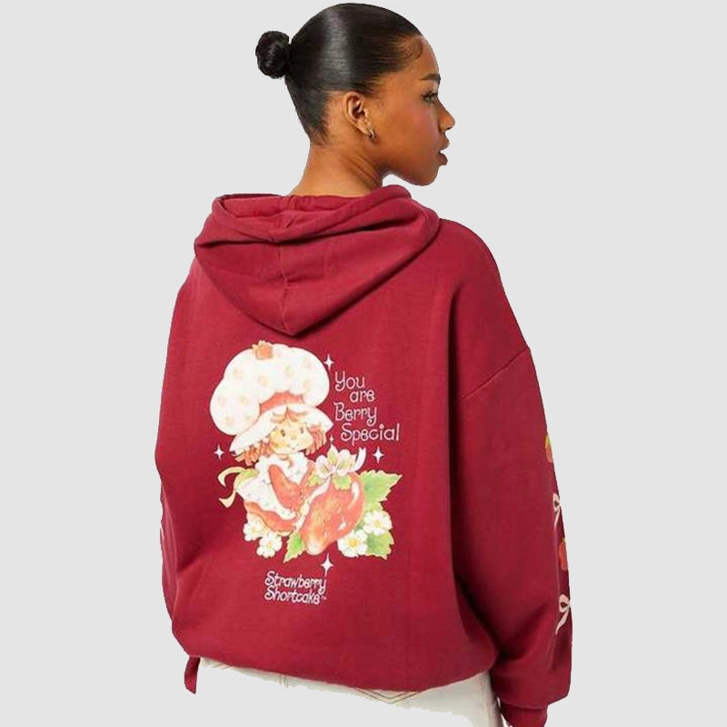 Strawberry Shortcake Hoodie Hoodie unisex detail view 3 | Dash Racegear — Oversized Strawberry Shortcake hoodie for relaxed fit