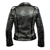 Patrick Studded Black Leather Jacket Leather Jacket unisex detail view 2 | Dash Racegear — Black Studded Leather Jacker For Mens