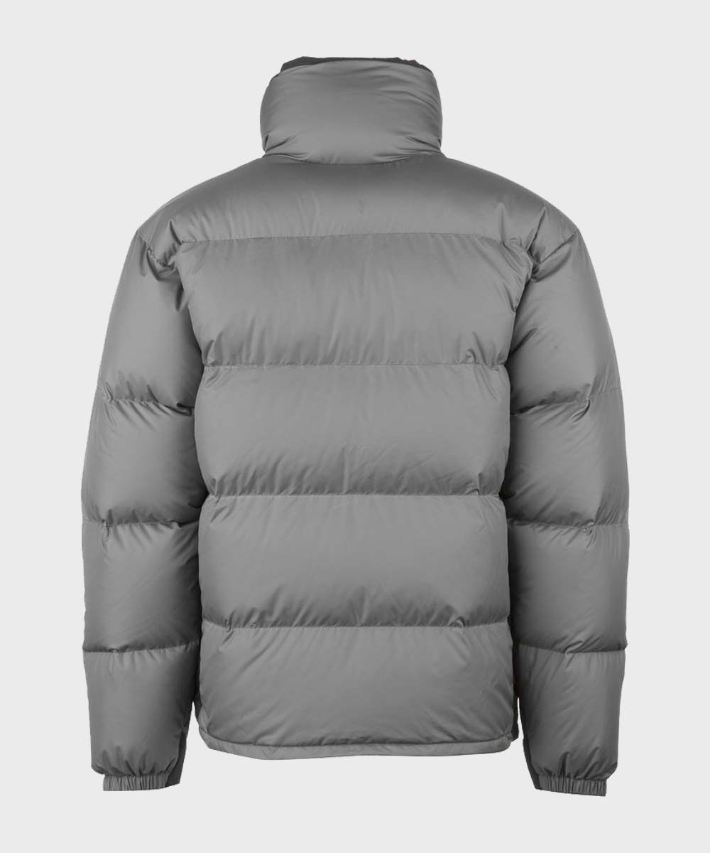 Grey Puffer Down Jacket Puffer Jacket unisex detail view 3 | Dash Racegear — Grey Puffer Winter Hooded Jacket