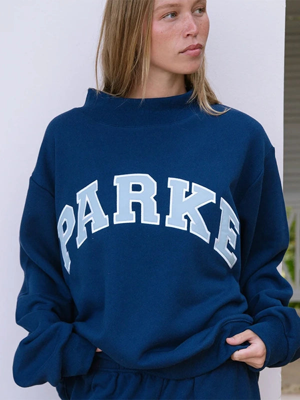 Parke Summerland Varsity Mockneck Sweatshirt Sweatshirt unisex detail view 8 | Dash Racegear — Parke Summerland Collection sweatshirt featuring mockneck style and comfortable everyday street-inspired look.