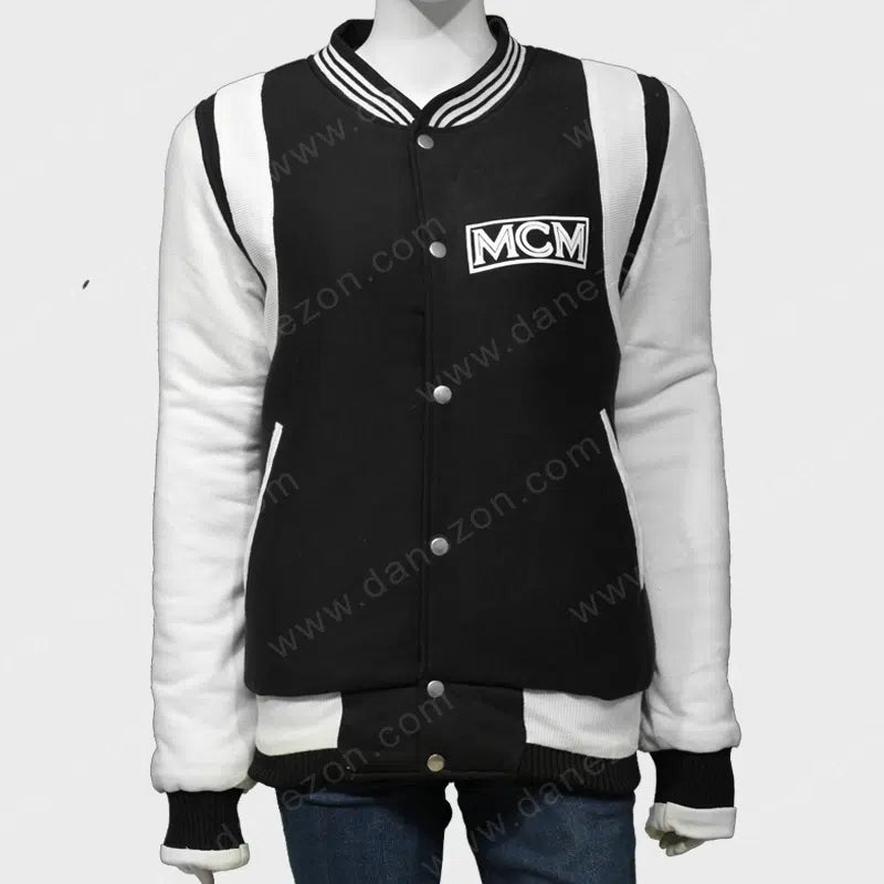 Supercar Blondie MCM Jacket Jacket unisex front product view | Dash Racegear — Supercar Blondie MCM Black Bomber Jacket
