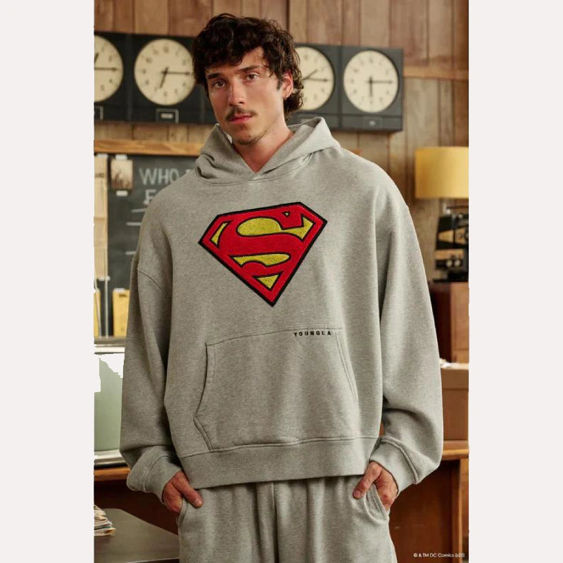 Youngla Superman Hoodie Hoodie unisex detail view 5 | Dash Racegear — Comic-Inspired Hoodie – YoungLA Superman Edition