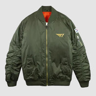 T1 Bomber Jacket Bomber Jacket unisex front product view | Dash Racegear — Unisex T1 bomber jacket – Stylish esports apparel for all fans