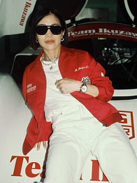 TAG Heuer x Team Ikuzawa x BWD Work Jacket Jacket unisex front product view | Dash Racegear — Red TAG Heuer x BWD x Team Ikuzawa 2026 work zip-up jacket crafted for durable comfort and versatile casual fashion.