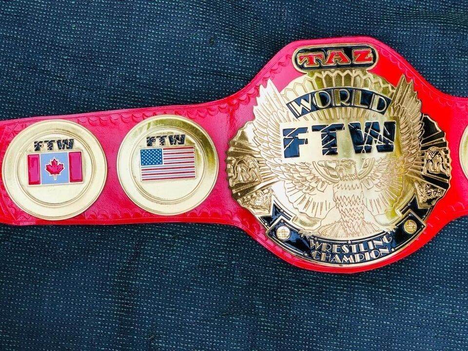 TAZ FTW World Wrestling Championship Inspired Belt 2mm brass adult size - 2 | Dash Racegear