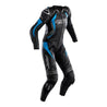 TRACTECH EVO 4 CE LADIES LEATHER SUIT - BLACK/GREY/SKYBLUE - UK 50 / EUR 60 / INTL 3XL