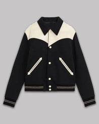 Power Book II Ghost Tariq St Patrick Varsity Jacket Varsity Jacket unisex front product view | Dash Racegear — Power Book II Ghost Varsity Jacket
