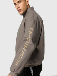 Porsche Legacy x PUMA Pepita Lifestyle Jacket Jacket unisex detail view 8 | Dash Racegear — 2026 PUMA x Porsche Legacy Pepita Lifestyle Jacket in Black White Taupe delivering a distinctive road ready visual statement