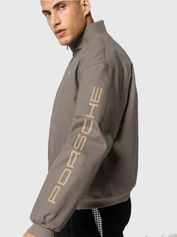 Porsche Legacy x PUMA Pepita Lifestyle Jacket Jacket unisex detail view 8 | Dash Racegear — 2026 PUMA x Porsche Legacy Pepita Lifestyle Jacket in Black White Taupe delivering a distinctive road ready visual statement
