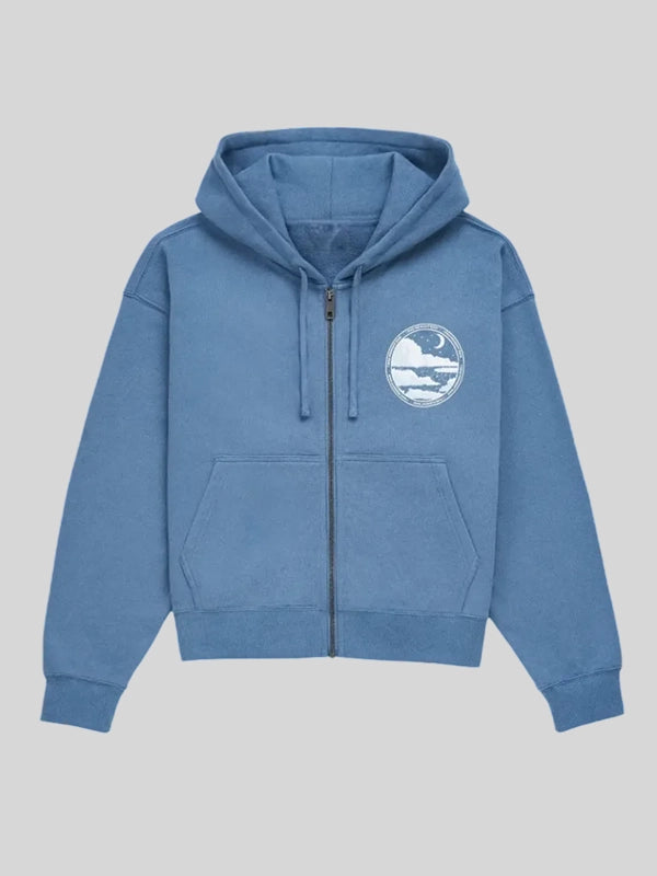 Taylor Swift I Was Midnight Rain Zip Hoodie Hoodie unisex detail view 2 | Dash Racegear — Taylor Swift Summer Collection I Was Midnight Rain Zip Hoodie featuring a cozy fit and modern design.
