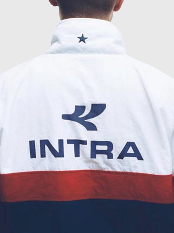 Romeo Beckham Intra England Jacket Jacket unisex detail view 3 | Dash Racegear — Stylish white full zip jacket inspired by England 2026 Nations design with modern fit