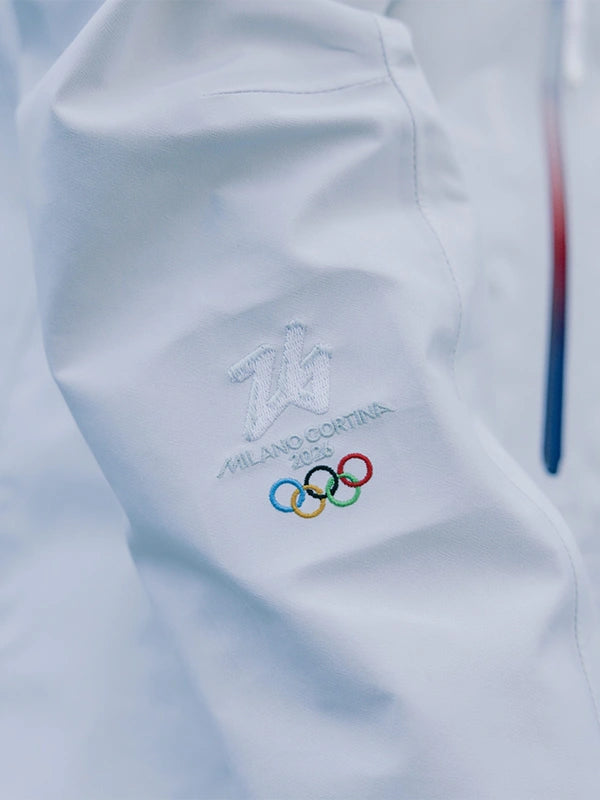 Winter Olympics 2026 Team Iceland Opening Ceremony Jacket Jacket unisex detail view 4 | Dash Racegear — Stay cozy in the Team Iceland white hooded jacket for Milano Cortina 2026 Winter Olympics events.