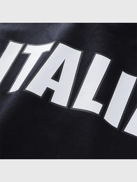 Winter Olympics 2026 Team Italy EA7 Emporio Armani Crew Sweatshirt Sweatshirt unisex detail view 4 | Dash Racegear — Team Italy Winter Olympics 2026 EA7 Emporio Armani navy sweatshirt, relaxed fit for daily wear.