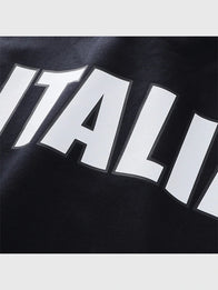 Winter Olympics 2026 Team Italy EA7 Emporio Armani Crew Sweatshirt Sweatshirt unisex detail view 4 | Dash Racegear — Team Italy Winter Olympics 2026 EA7 Emporio Armani navy sweatshirt, relaxed fit for daily wear.
