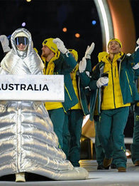 Winter Olympics 2026 Opening Ceremony Team Australia Jacket Jacket unisex detail view 3 | Dash Racegear — Team Australia Milano Cortina 2026 green hooded jacket offering easy zip wear for Winter Olympics opening nights.