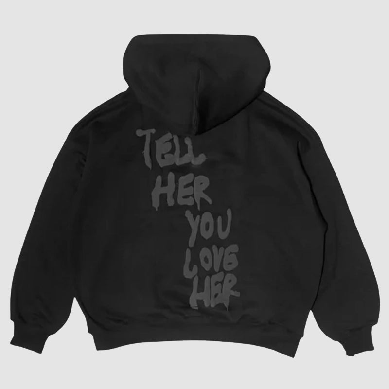 Tell Her You Love Her Hoodie Hoodie unisex detail view 5 | Dash Racegear — Oversized Hoodie with Tell Her You Love Her Message
