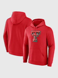 Texas Tech Red Raiders Hoodie Hoodie unisex front product view | Dash Racegear — Texas Tech Red Raiders red pullover hoodie featuring a bold collegiate design with cozy comfort for everyday wear.