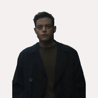 The Amateur 2025 Rami Malek Black Coat Jacket unisex detail view 3 | Dash Racegear — Sleek Black Coat Worn by Rami Malek in The Amateur 2025