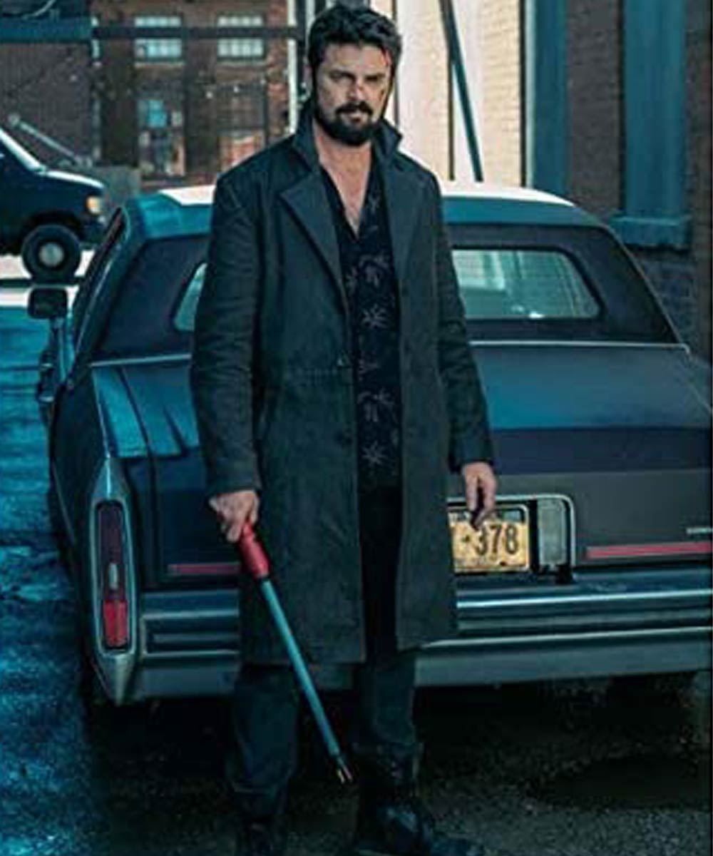The Boys Billy Butcher Coat Coat men detail view 2 | Dash Racegear — Karl Urban Black The Boys Billy Butcher Trench Coat