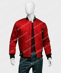 The Flash Barry Allen Bomber Jacket Bomber Jacket unisex detail view 3 | Dash Racegear — Grant Gustin The Flash Bomber Jacket