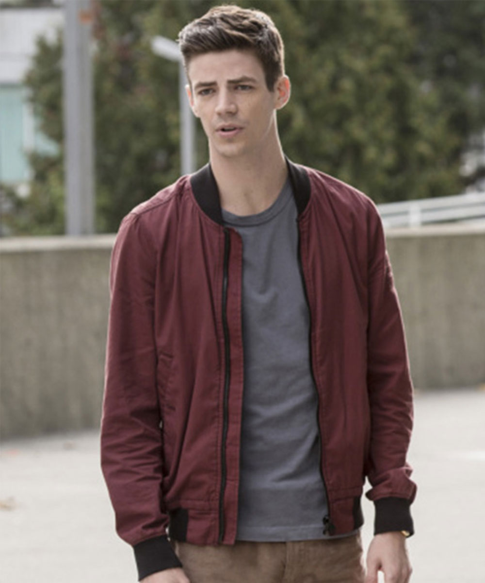The Flash Barry Allen Bomber Jacket Bomber Jacket unisex detail view 6 | Dash Racegear — The Flash Barry Allen Bomber Jacket