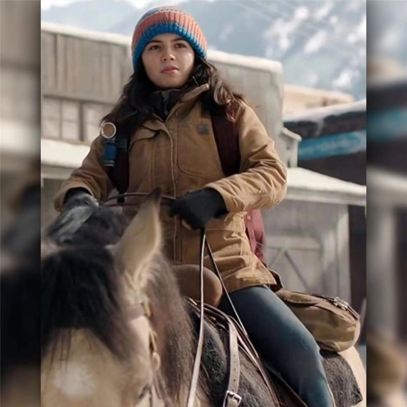 The Last Of Us S02 Isabela Merced Brown Jacket Jacket unisex detail view 3 | Dash Racegear — Isabela Merced Brown Puffer Jacket – The Last of Us S02 Cozy Style