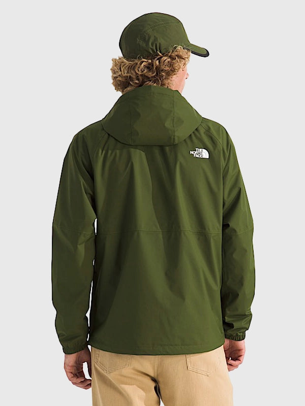 The North Face Men’s Antora Green Rain Hoodie Hoodie unisex detail view 2 | Dash Racegear — Men choose The North Face Antora Zip-Up Green Hoodie for lightweight warmth and reliable outdoor style.