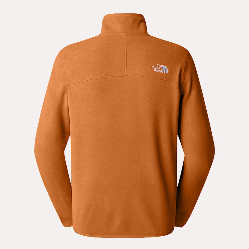 The North Face Glacier 1/4-Zip Orange Fleece Jacket Jacket unisex detail view 2 | Dash Racegear — Quarter-Zip Fleece – Glacier Jacket in Orange by North Face