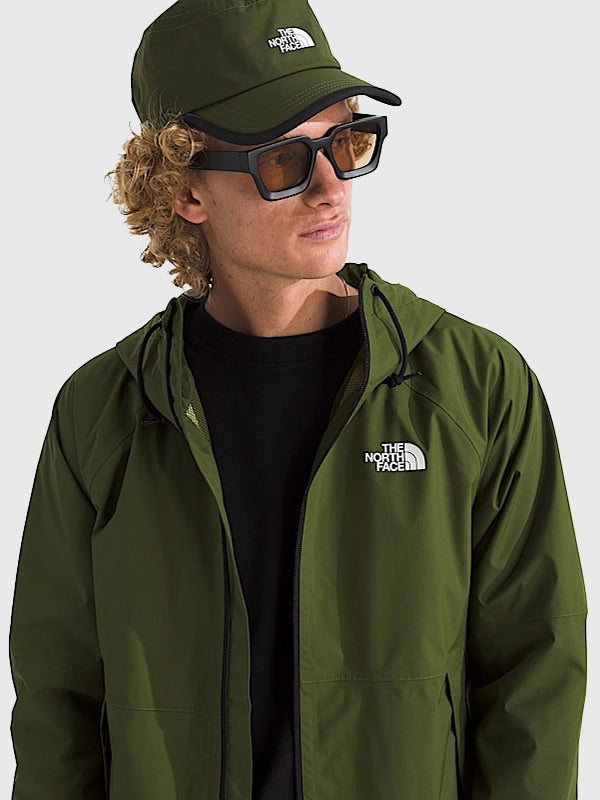 The North Face Men’s Antora Green Rain Hoodie Hoodie unisex detail view 3 | Dash Racegear — The North Face Men’s Antora Green Rain Hoodie keeps you dry and stylish during unpredictable weather.