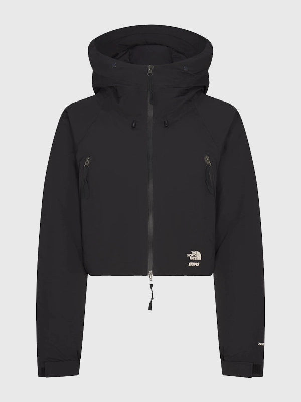 The North Face x Skims Insulated Shell Jacket Jacket unisex front product view | Dash Racegear — The North Face x SKIMS Women’s 2025 Black Insulated Puffer Jacket with quilted warmth, perfect for cold urban days.